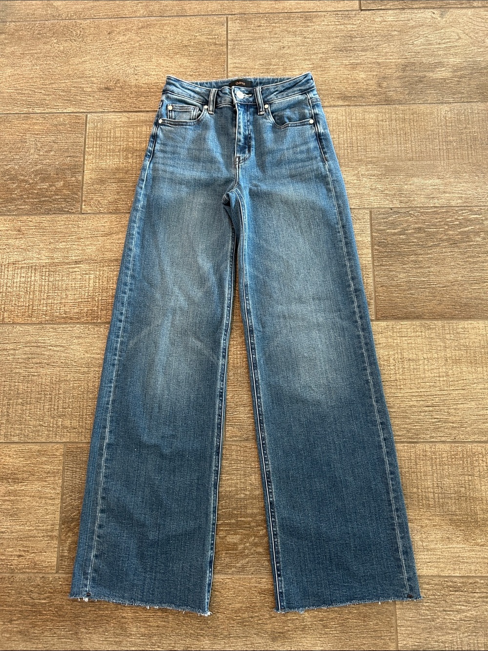 Quince Women's Wide-Leg High-Rise Jeans - Blue Wash